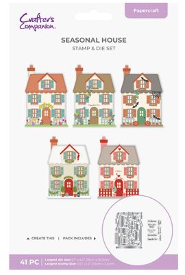 Crafter's Companion - Seasonal House Stamp &amp; Metal Die Set