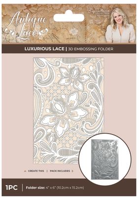 Crafter's Companion - Sara Signature Antique Lace 6x4 3D Embossing Folder