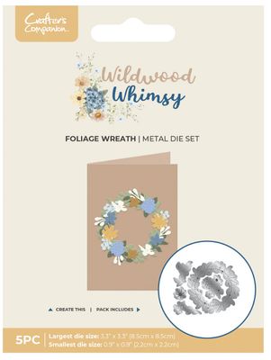 Crafter's Companion - Wildwood Whimsy Foliage Wreath Metal Die
