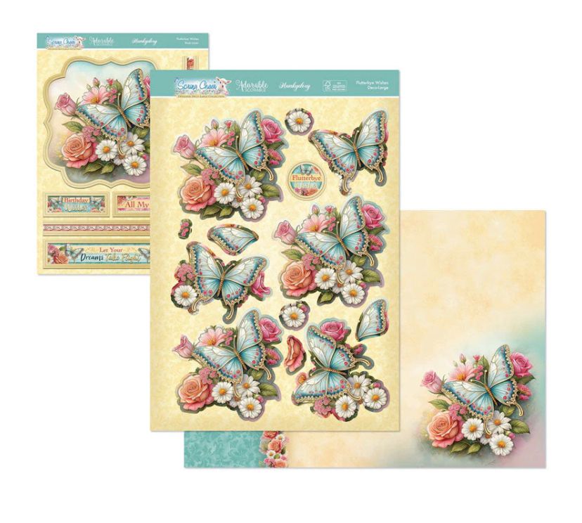 Hunkydory - Spring Cheer Deco-Large Set Flutterbye Wishes