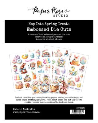 Paper Rose - Hop Into Spring 6x8 Treats Embossed Die Cuts