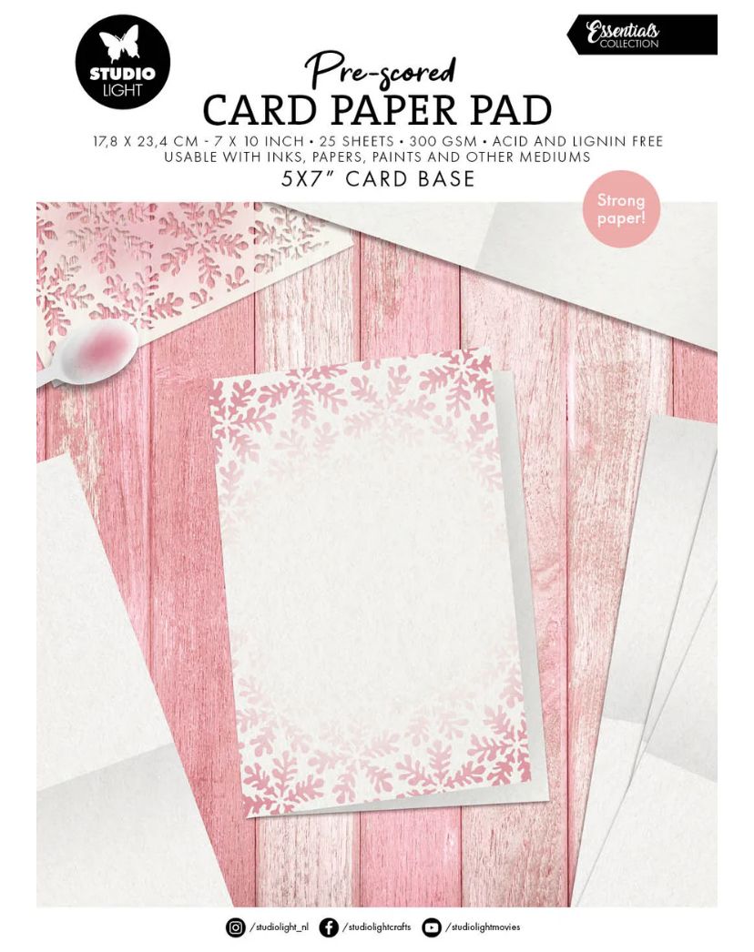 SL Essentials - Pre-Scored 5x7 Card Base 25 Sheets