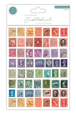 Craft Consortium - Used Stamps Rub On Transfers