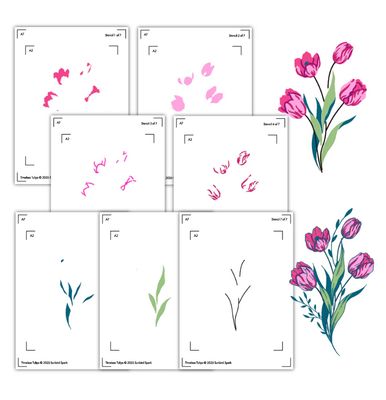 Sunbird Spark - Timeless Tulip Layering Stencil