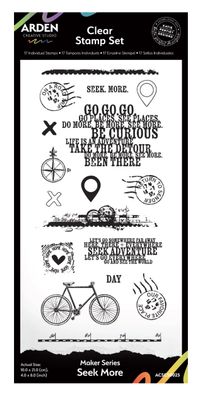 Arden Creative Studio -  Makers Series Seek More 4x8in Clear Stamp Set