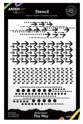 Arden Creative Studio -  Makers Series This Way 6x8in Stencil