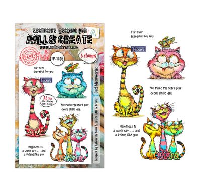 AALL&amp;CREATE - A6 Stamp Set Just Meowmories