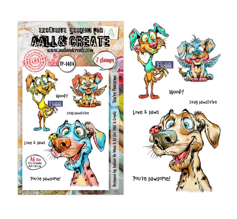 AALL&amp;CREATE - A6 Stamp Set You're Pawsome