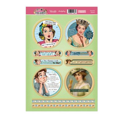 Hunkydory Crafts - Here Come The Girls Topper Sheet Absolute Queen