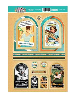 Hunkydory Crafts - Here Come The Girls Topper Sheet Cheeky Treets