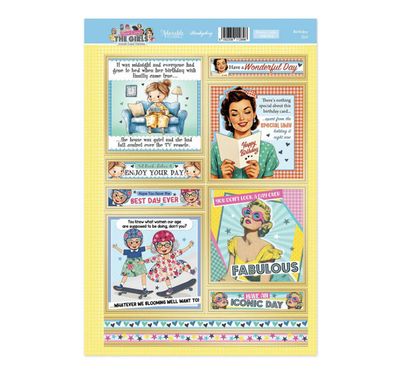 Hunkydory Crafts - Here Come The Girls Topper Sheet Birthday Girl