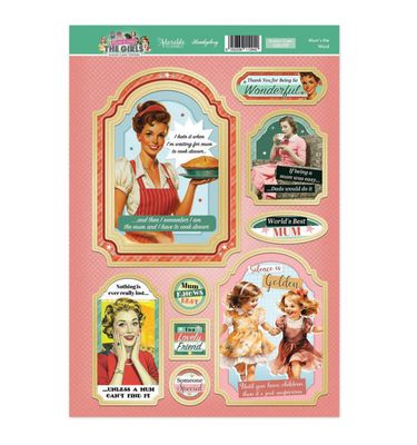 Hunkydory Crafts - Here Come The Girls Topper Sheet Mum's The Word