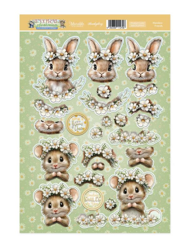 Hunkydory Crafts - Decoupage Topper Sheet, Meadow Friends