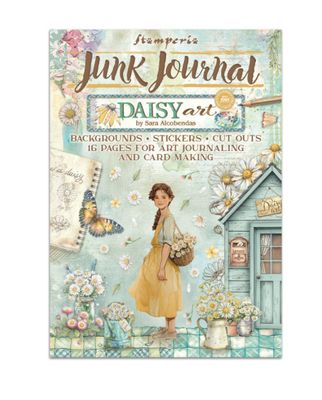 Stamperia - Daisy Art Junk Journal Backgrounds, Stickers &amp; Cutouts