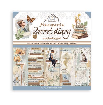Stamperia - Create Happiness Secret Diary 12x12 Paper Pad