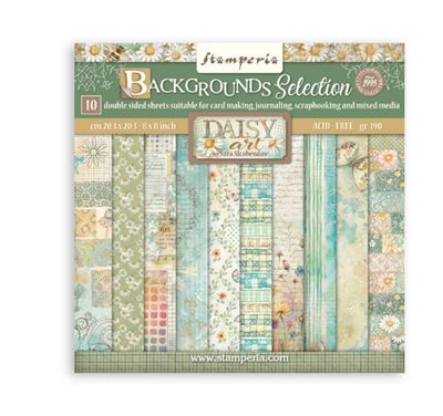 Stamperia - Daisy Art Backgrounds 8x8 Paper Pad
