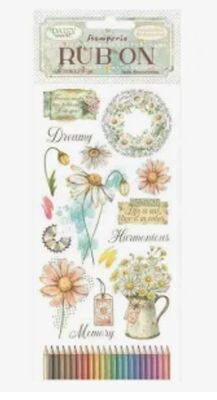 Stamperia - Daisy Art Harmonious Rub Ons