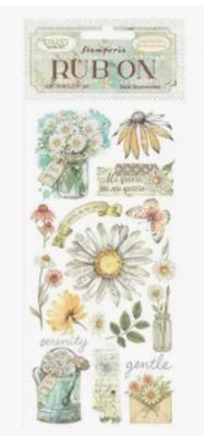 Stamperia - Daisy Art  Me Quiere No Me Quiere Rub Ons