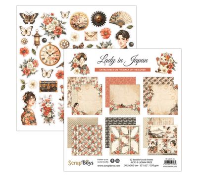 ScrapBoys - Lady In Japan 12x12 Paper Pad