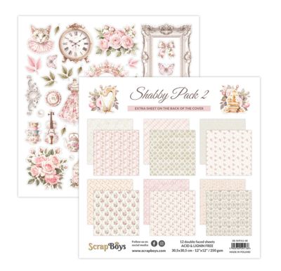 ScrapBoys - Shabby Pack 2  12x12 Paper Pack