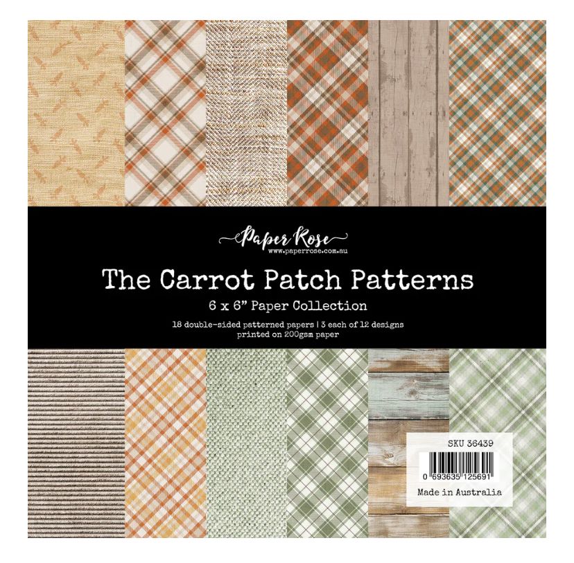 Paper Rose Studio - The Carrot Patch 6x6 Patterns Paper Pad