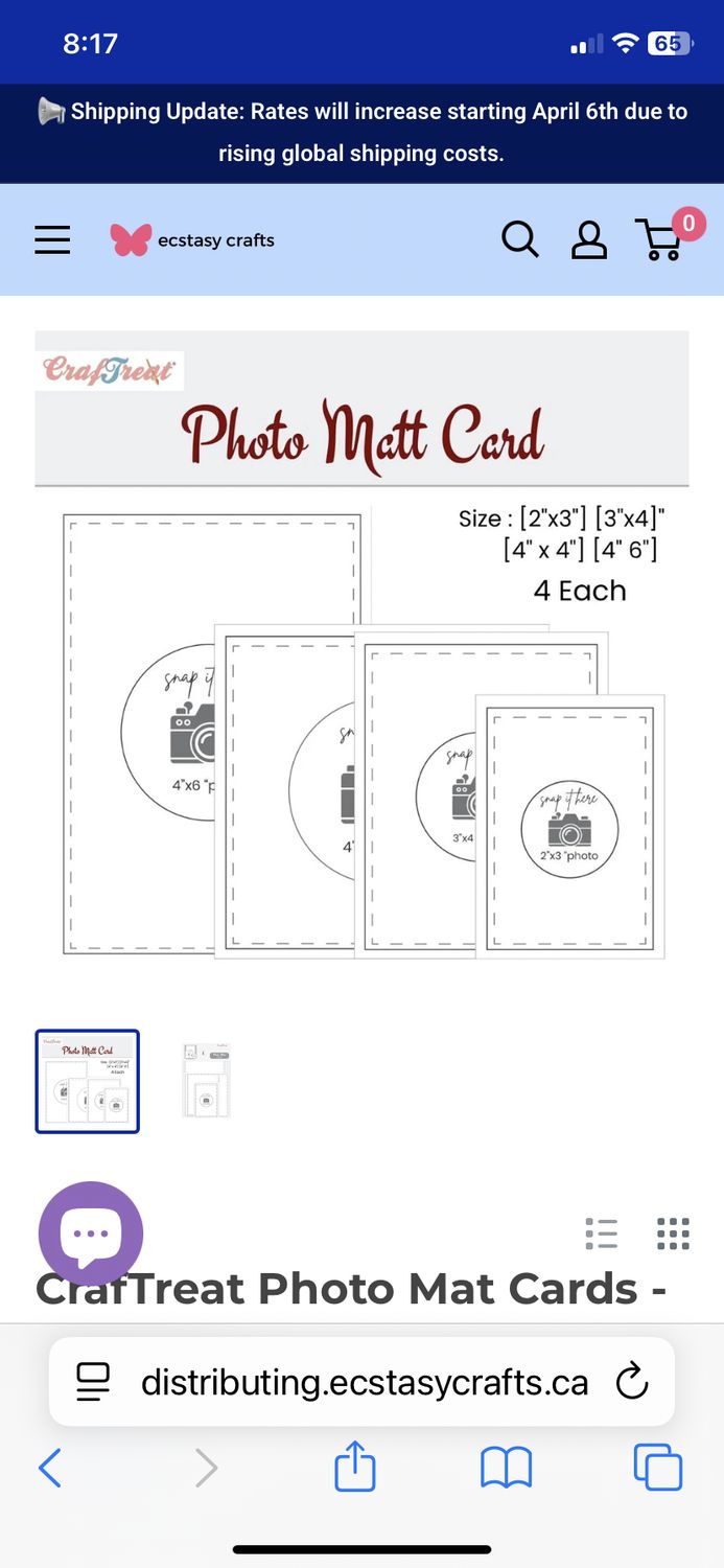 Craftreat - Photo Mat Cards 16 Pcs