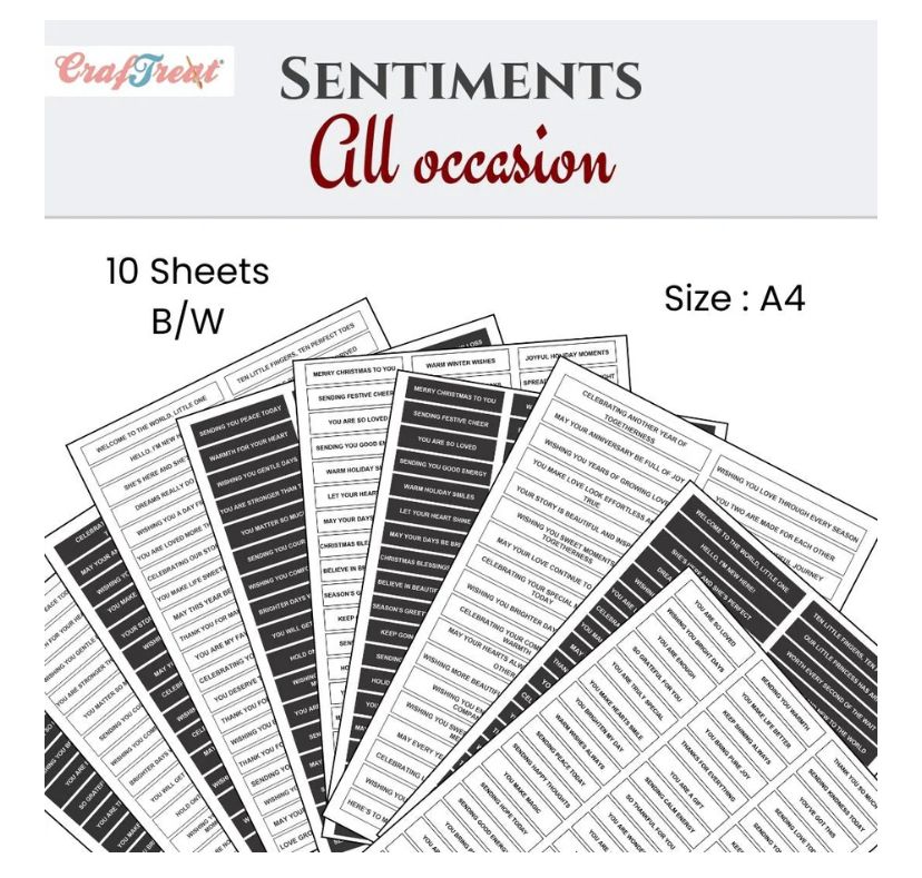 Craftreat - All Occasions Sentiment Strips