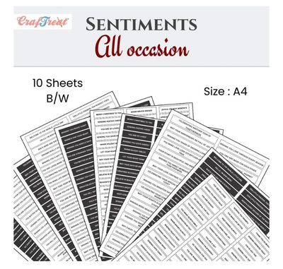 Craftreat - All Occasions Sentiment Strips