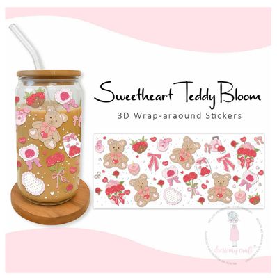 Dress My Craft - Stick N Peel Stickers Sweetheart Teddy Bloom