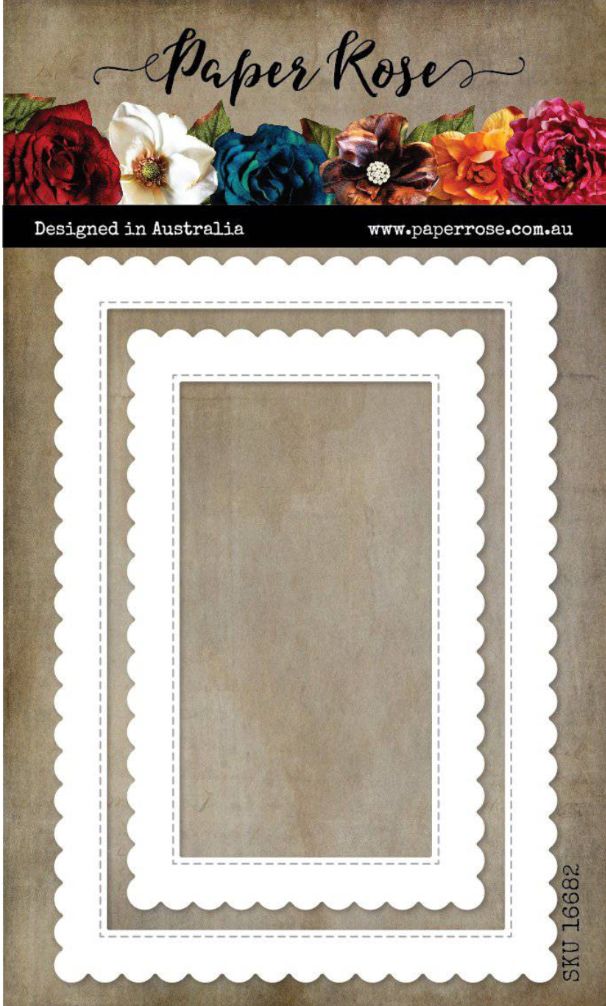 Paper Rose Studio - Scalloped Rectangle Frame