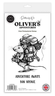 Craft Consortium - Oliver's Adventures, Adventure Awaits A6 Clear Stamp
