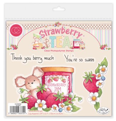 Craft Consortium - Strawberry Tea So Sweet Clear Stamp