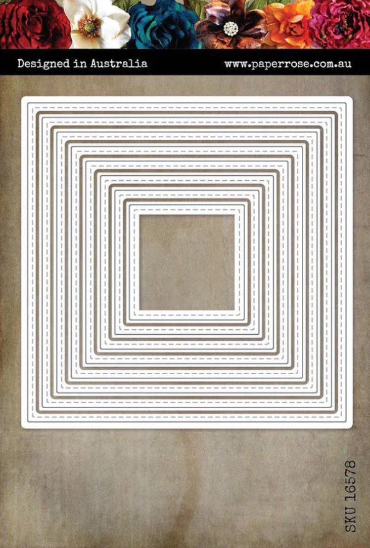 Paper Rose Studio - Stiched Square Metal Cutting Die