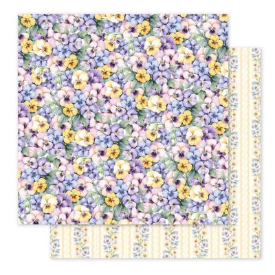 Paper Rose Studio - Petals &amp; Pansies Basics F 12x12 Single Sheet Paper