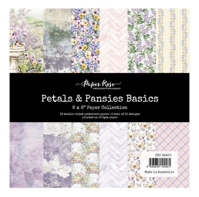 Paper Rose Studio - Petals &amp; Pansies Basics  6x6 Paper Collection
