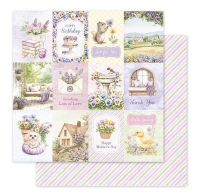 Paper Rose Studio - Petals &amp; Pansies C 12x12 Single Sheet Paper