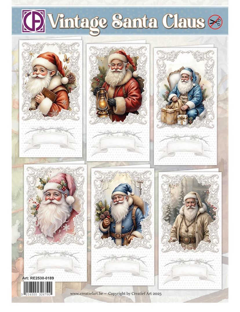 Creatief Art - Vintage Santa Clause Card Kit