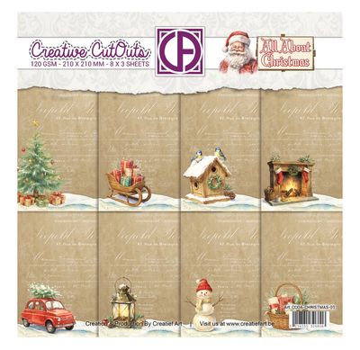 Creatief Arts - All About Christmas Vintage Parchment Collage Paper