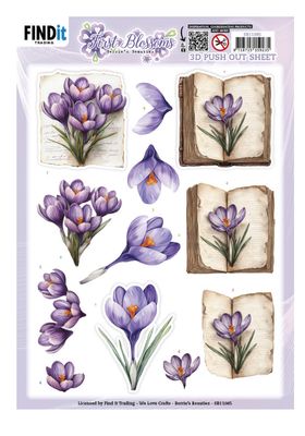 Find It Trading - Berries Beauties First Blossoms Blooming Tales 3D Push Out Sheet