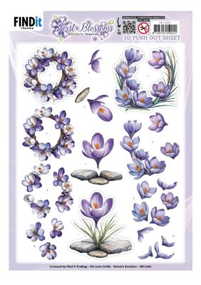 Find It Trading - Berries Beauties First Blossoms Stone &amp; Bloom 3D Push Out Sheet