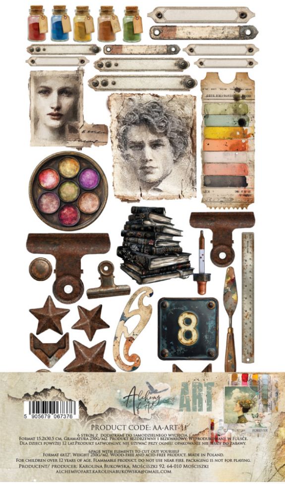 Alchemy Of Art - 6x12 Extra Paper Set. ART 02