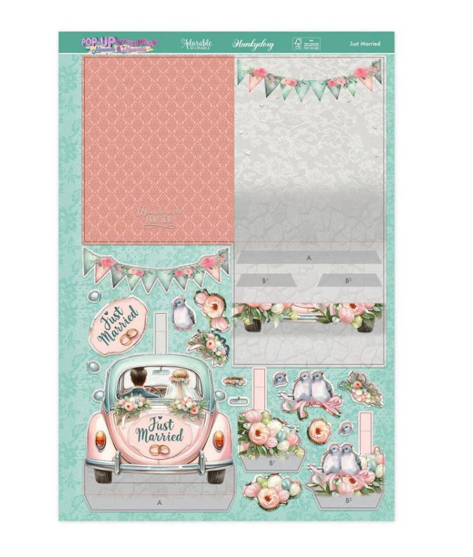 Hunkydory Crafts - Pop Up Stepper Card - Just Married