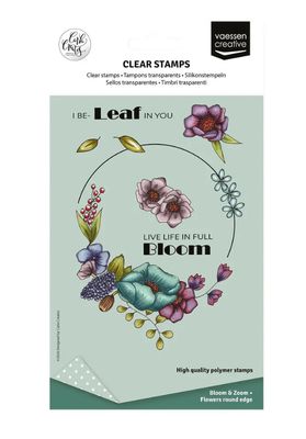 Vaessen Creative • Flower Round Edge Clear Stamps By Carla Creates 15pcs