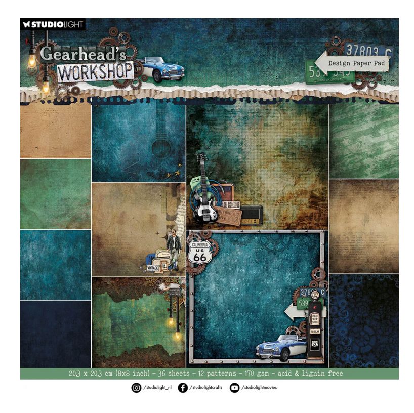 SL - Gearhead's Workshop Designer Background Paper 36 Sheets