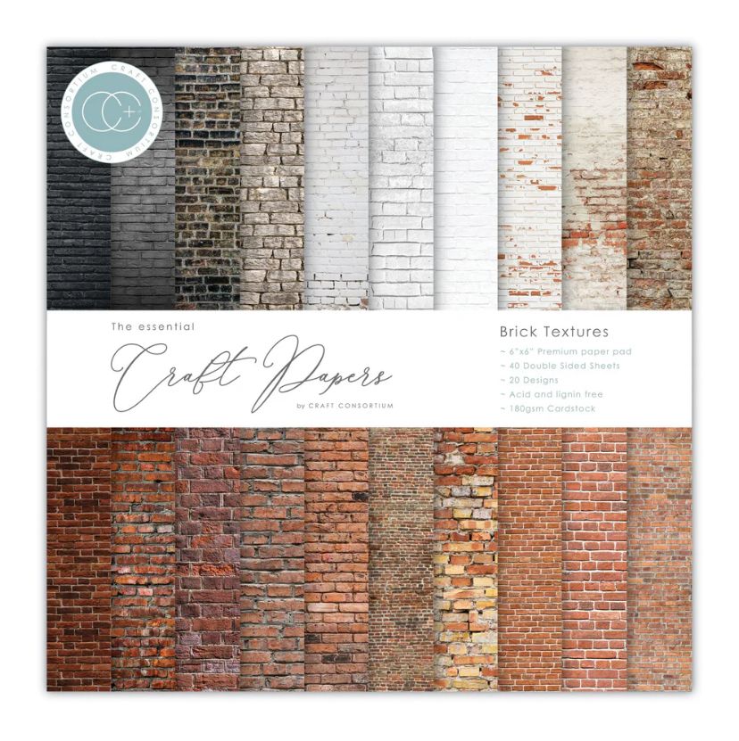 Craft Consortium - Brick Textures 6x6 Paper Pad