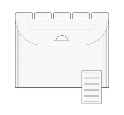 TOO - 4X6 Flip Flap Tabbed Divider Pocket 10pk