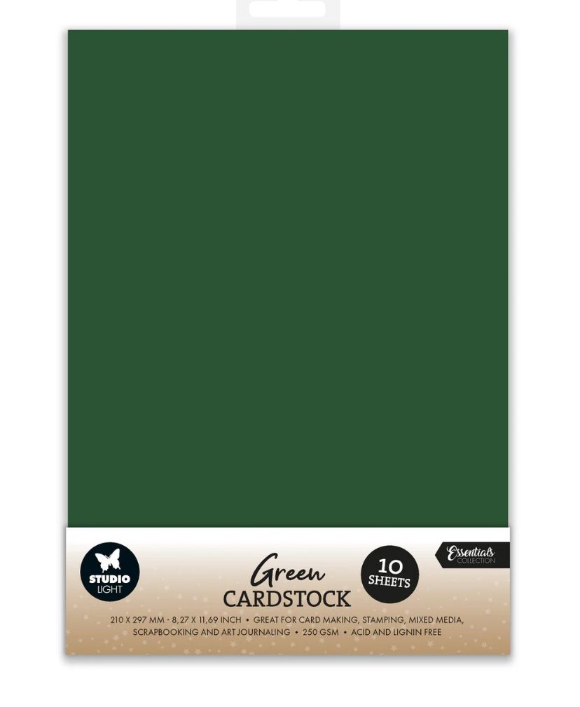 SL - Christmas Green Solid Paper Pack 10 Sheets