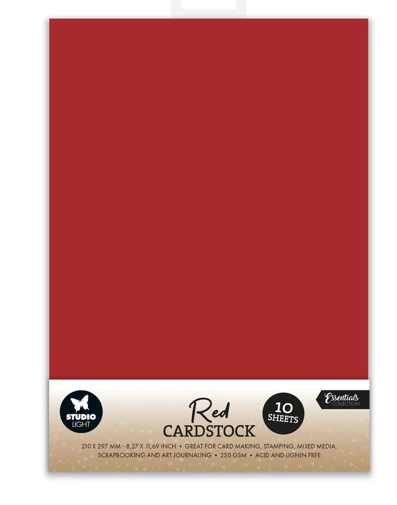 SL - Christmas Red Solid Paper Pack 10 Sheets