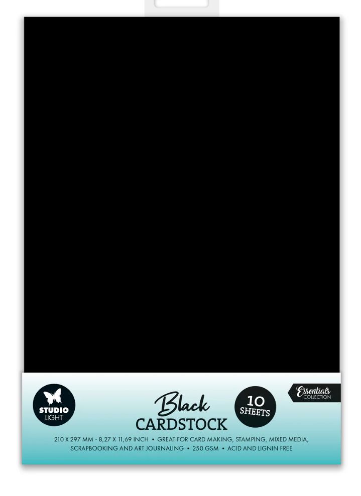 SL - Black Solid Paper Pack 250gsm 10 Sheets