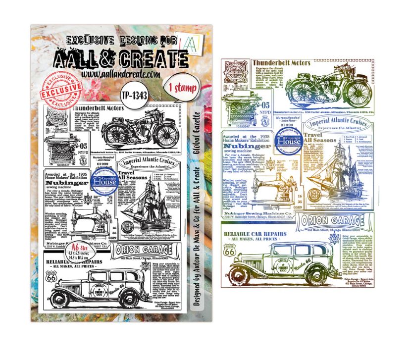 AALL&amp;CREATE - Global Gazette A6 Stamp Set